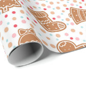 Papier Cadeau Cookies de pain d'épices (Coin rond)