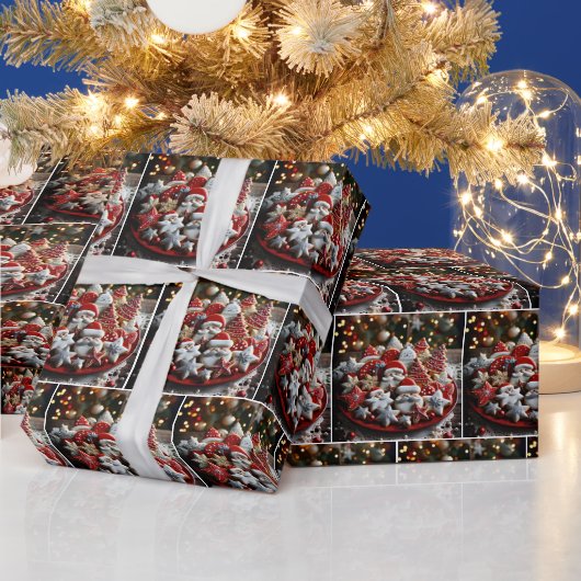 Papier Cadeau Cookies de sucre de Noël (Vacances)