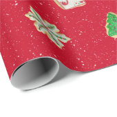 Papier Cadeau Cookies De Sucre De Noël Et Snowflakes (Coin rond)