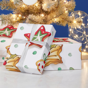 Papier Cadeau Cookies de vacances lumineux et joyeux
