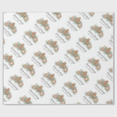 Papier Cadeau Cookies Joyeuses Fêtes personnalisés (Plat)