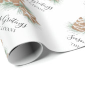 Papier Cadeau Cookies Joyeuses Fêtes personnalisés (Coin rond)