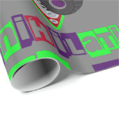 Papier Cadeau cool à âme rigide pour camion monstre (Coin rond)