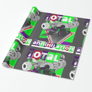 Papier Cadeau cool à coeur dur pour les enfants de camionnettes 