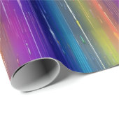 Papier Cadeau Cool Arc-en-ciel Peinture goutte Motif esthétique (Coin rond)