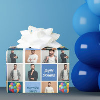 Cool Birthday Boy Mens Photo Collage personnalisé