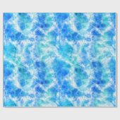 Papier Cadeau Cool Blue Ocean Surf Vagues Motif (Plat)