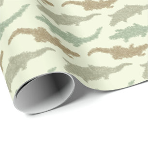Papier Cadeau Cool Camo Alligators - motif sans soudure.