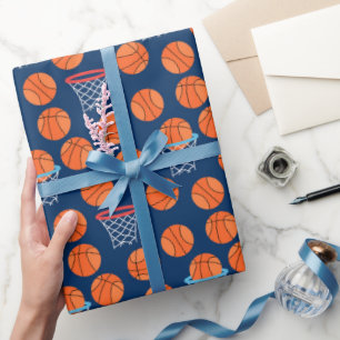 Papier Cadeau cool carrelé basket-ball motif