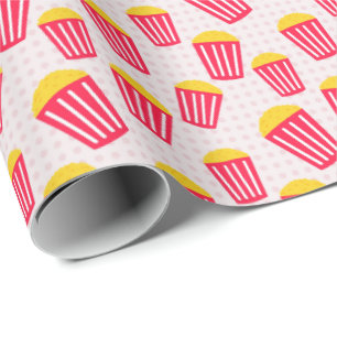 Papier Cadeau cool carrelé pop-corn