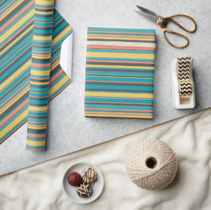 Papier Cadeau Cool Chatoyant Artistique coeur fête d'anniversair