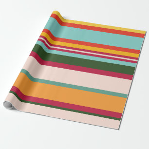 Papier Cadeau Cool, coloré et amusant Motif de bande