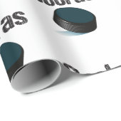 Papier Cadeau Cool comme Hockey sur Puck (Coin rond)