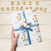 Papier Cadeau Cool Cute Elégant Moderne Meilleur Papa Jamais Fêt