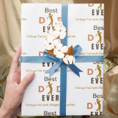 Papier Cadeau Cool Cute Elégant Moderne Meilleur Papa Jamais Fêt