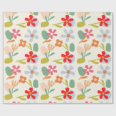 Papier Cadeau Cool D'Apparence Florale Abstraite (Plat)