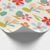 Papier Cadeau Cool D'Apparence Florale Abstraite (Coin)