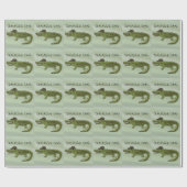 Papier Cadeau Cool de crocodile (Plat)