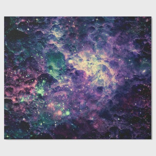 Papier Cadeau Cool de Rock Space Galaxy violet (Plat)