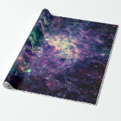Papier Cadeau Cool de Rock Space Galaxy violet (Déroulé)