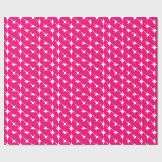Papier Cadeau Cool d'éclair fuchsia rose chaud moderne (Plat)