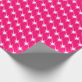 Papier Cadeau Cool d'éclair fuchsia rose chaud moderne (Coin)