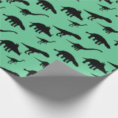 Papier Cadeau Cool Dino Dinosaures Silhouettes (Coin)
