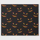 Papier Cadeau Cool effrayant Jack O'Lantern visage motif d'Hallo (Plat)