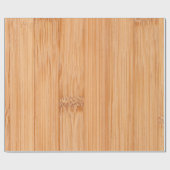 Papier Cadeau Cool élégant imprimé en bambou marron clair (Plat)