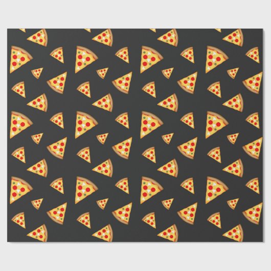 Papier Cadeau Cool et fun pizza tranches motif (Plat)
