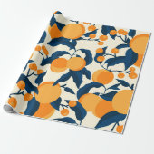 Papier Cadeau Cool et Motif couleur Apricot (Déroulé)