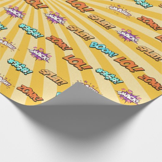 Papier Cadeau Cool Fun Adolescent Mots (Coin)