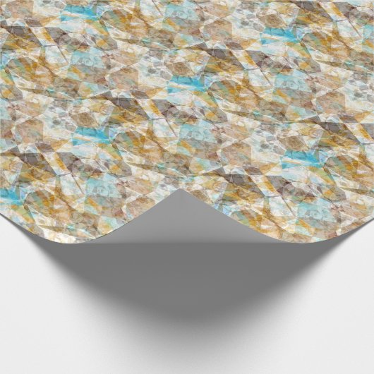 Papier Cadeau Cool Funky Moderne Rétro Polygon Mosaic Art Motif (Coin)