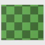 Papier Cadeau Cool Green À damiers Motif (Plat)