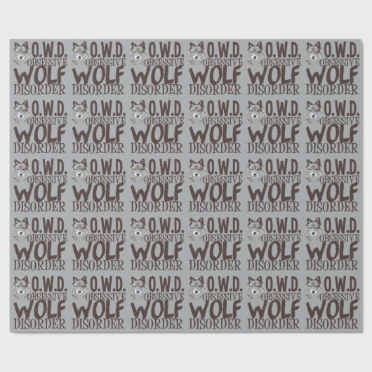 Papier Cadeau Cool Grey Wolf (Plat)