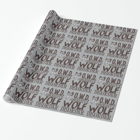 Papier Cadeau Cool Grey Wolf (Déroulé)