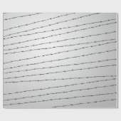 Papier Cadeau Cool gris blanc et noir barbelé motif (Plat)