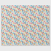 Papier Cadeau Cool Hipster Cartoon Chats Cadeau Enveloppe (Plat)