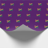 Papier Cadeau Cool Mardi Gras Fleur de Lis (Coin)