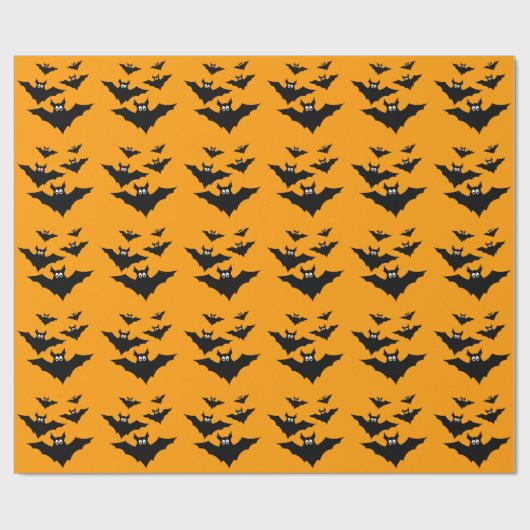 Papier Cadeau Cool mignon chauves chauves-souris Black Flying Ha (Plat)