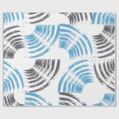 Papier Cadeau Cool, moderne, bleu abstrait tendance (Plat)