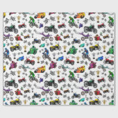 Papier Cadeau Cool Motorcycle Illustrations Motif (Plat)