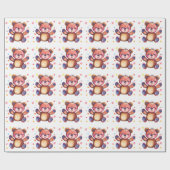 Papier Cadeau Cool Ours mou Teddy positif (Plat)