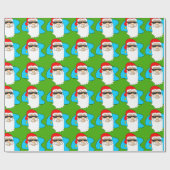 Papier Cadeau Cool Père Noël de Joyeux Noël dans le motif de (Plat)
