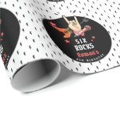 Papier Cadeau Cool Punk Rockstar Any Age Birthday  (Coin rond)