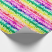 Papier Cadeau Cool Rainbow Art Paint Splatz Anniversaire Fête (Coin)