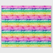 Papier Cadeau Cool Rainbow Art Paint Splatz Anniversaire Fête (Plat)