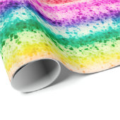 Papier Cadeau Cool Rainbow Art Paint Splatz Anniversaire Fête (Coin rond)