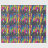 Papier Cadeau Cool Rainbow Party Paint Drip Motif répétitif (Plat)