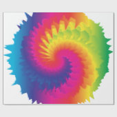 Papier Cadeau Cool Rainbow Tie Dye (Plat)
